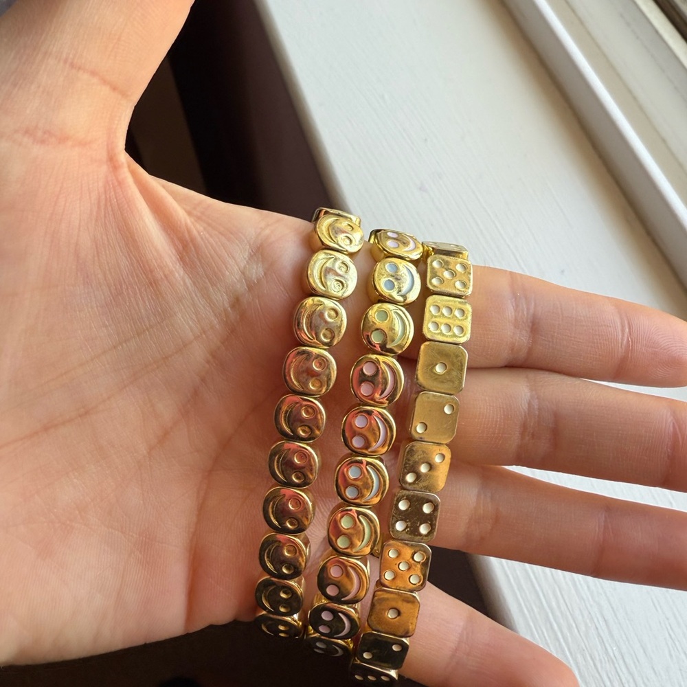 Gold Tone Bracelet Set